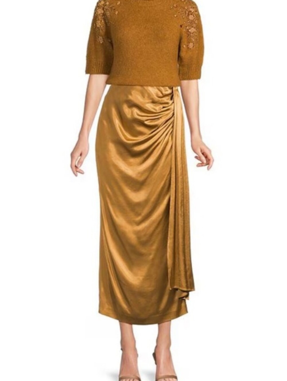 Muse By Marques Satin Skirt